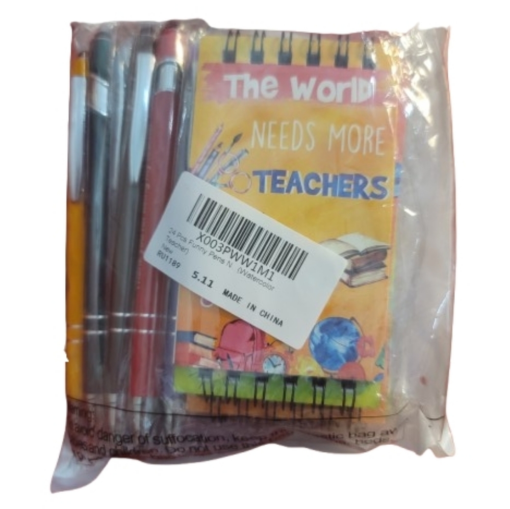 The World NEEDS MORE TEACHERS notebook And Pens 24 Pcs